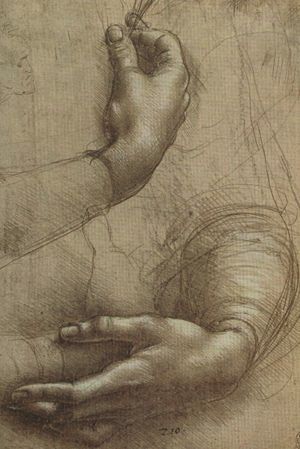 Study of Hands by L Da Vinci